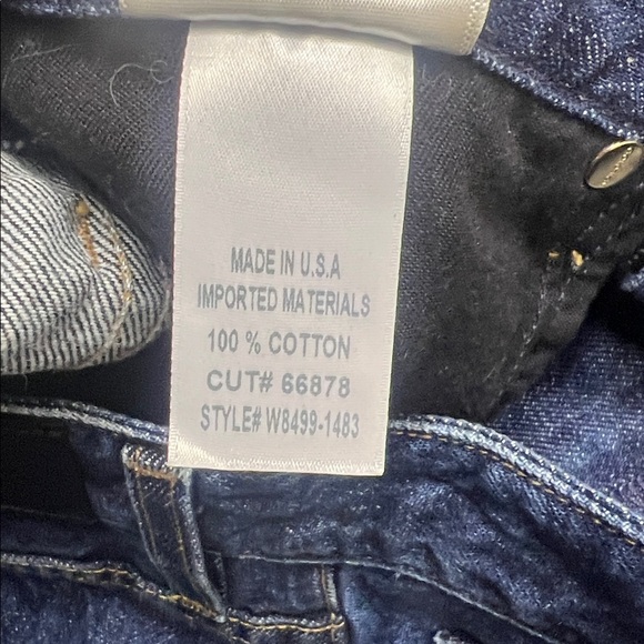 Goldsign Low Slung Dark Wash Midi Skirt Size 26 - Picture 8 of 9